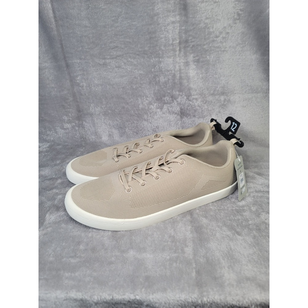 Minimalist Streetwear Knit Sneaker Khaki Tan Low Top Walking Shoe 12 Effortless